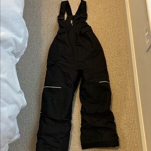 Kids Black Snow Bib Overalls